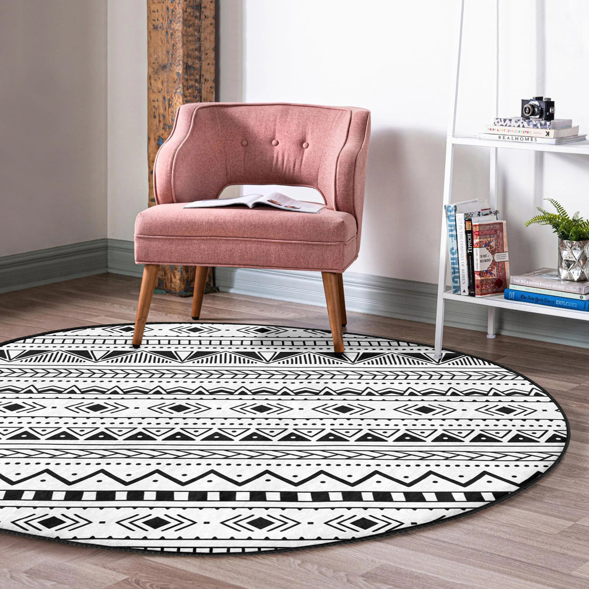 The Native Artisan Tribal Round Rug