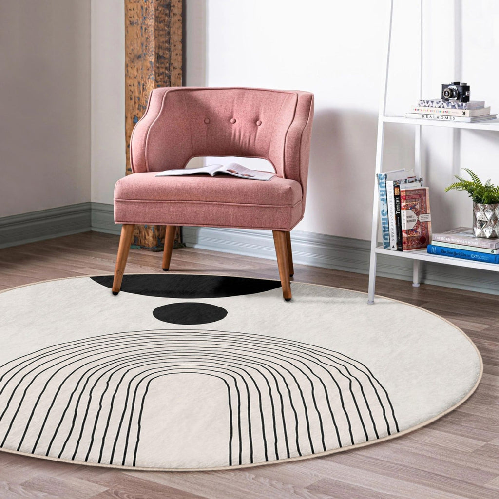 The Arc Minimalist Circle Area Rug
