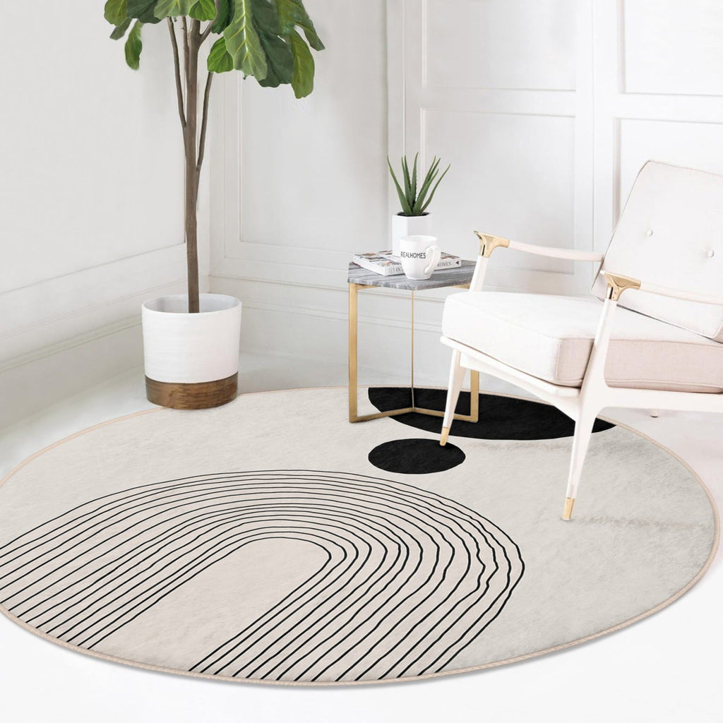 The Arc Minimalist Circle Area Rug