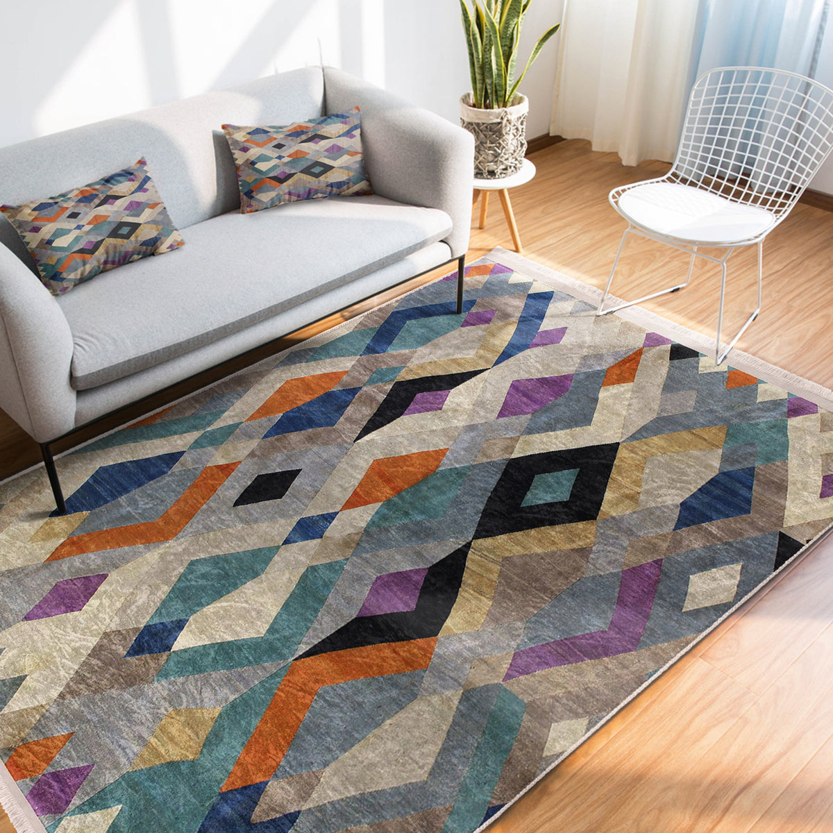 The Bohemian Botanical Washable Area Rug