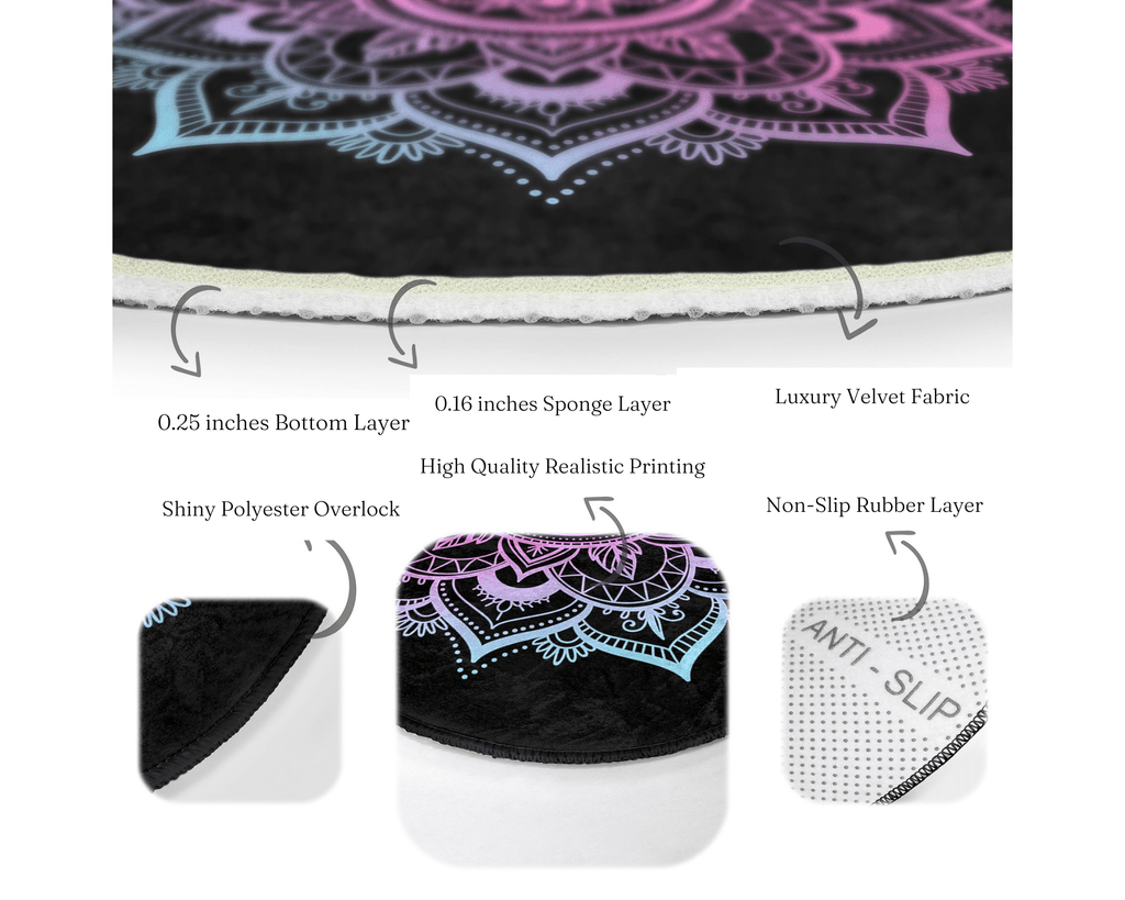 The Celestial Mandala Meditative Round Rug