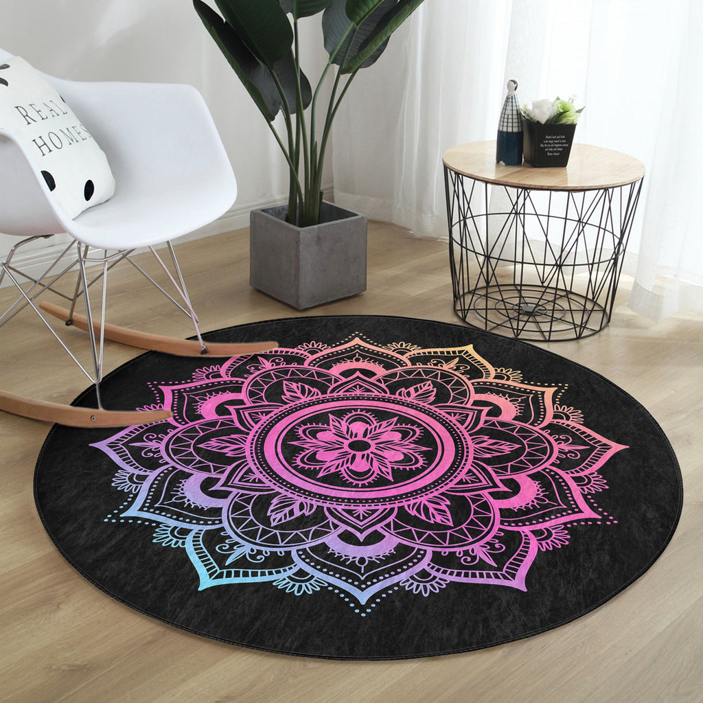 The Celestial Mandala Meditative Round Rug