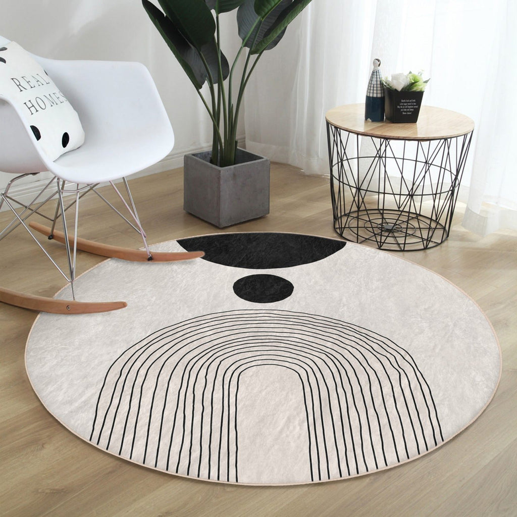 The Arc Minimalist Circle Area Rug