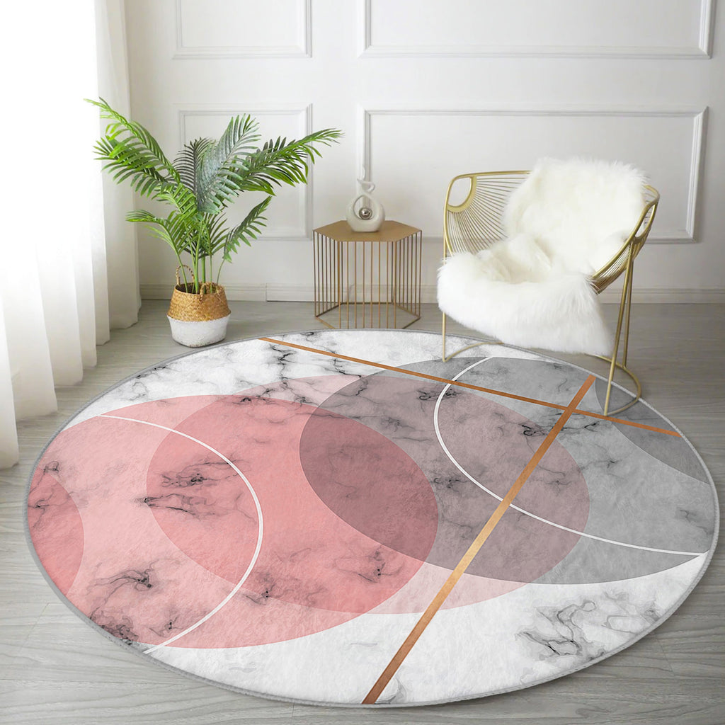 The Minimalist Horizon Abstract Round Rug