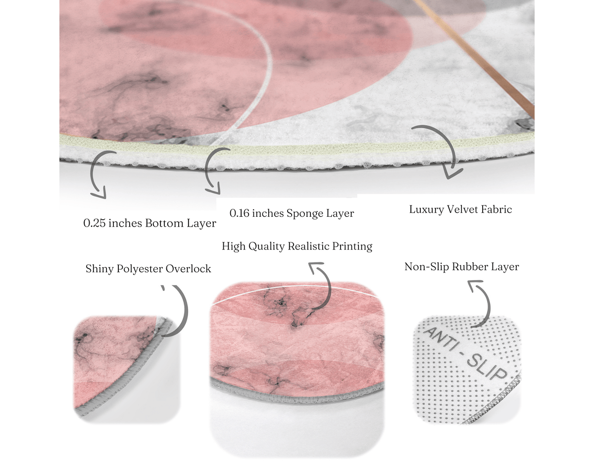 The Minimalist Horizon Abstract Round Rug