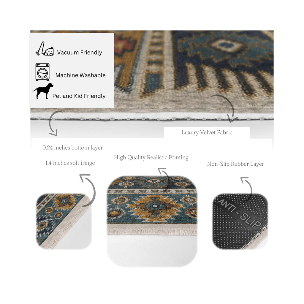 The Classic Palatial Washable Area Rug