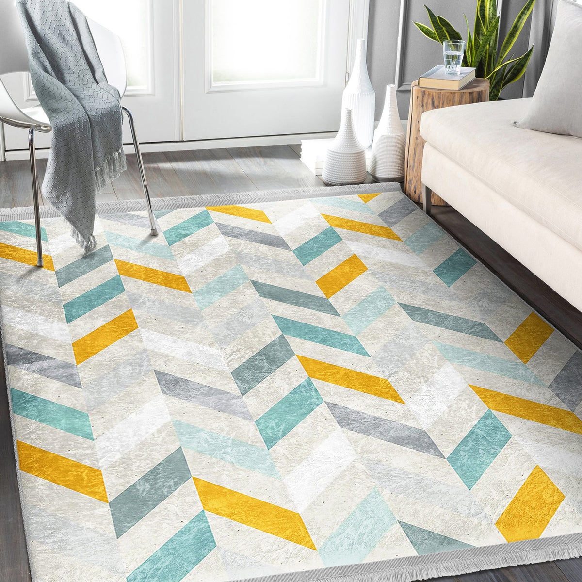 The Modern Serenity Washable Area Rug