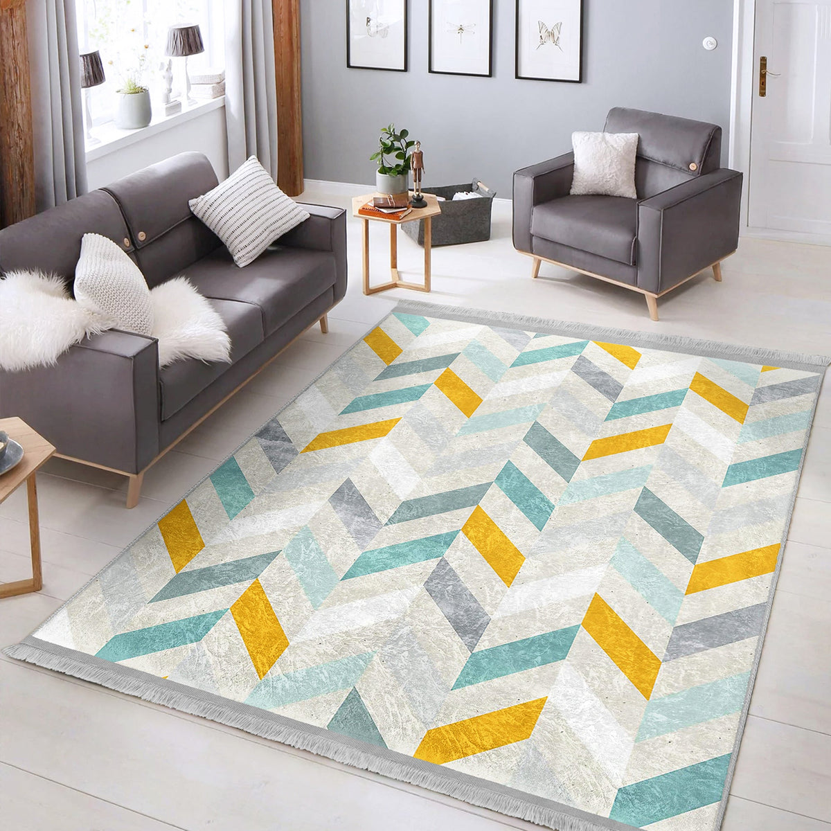 The Modern Serenity Washable Area Rug