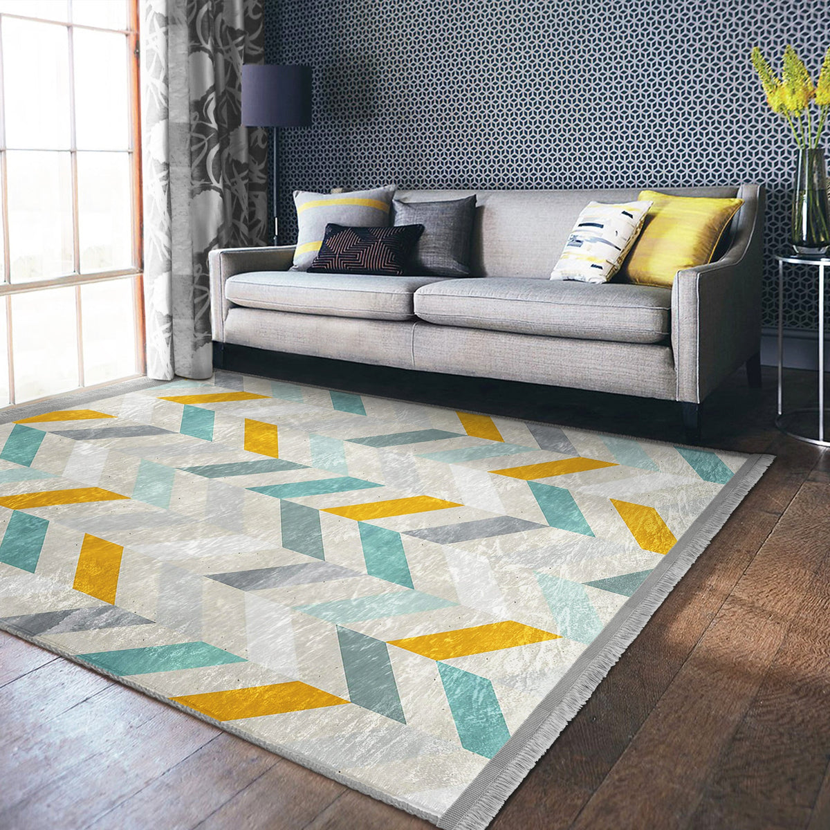 The Modern Serenity Washable Area Rug