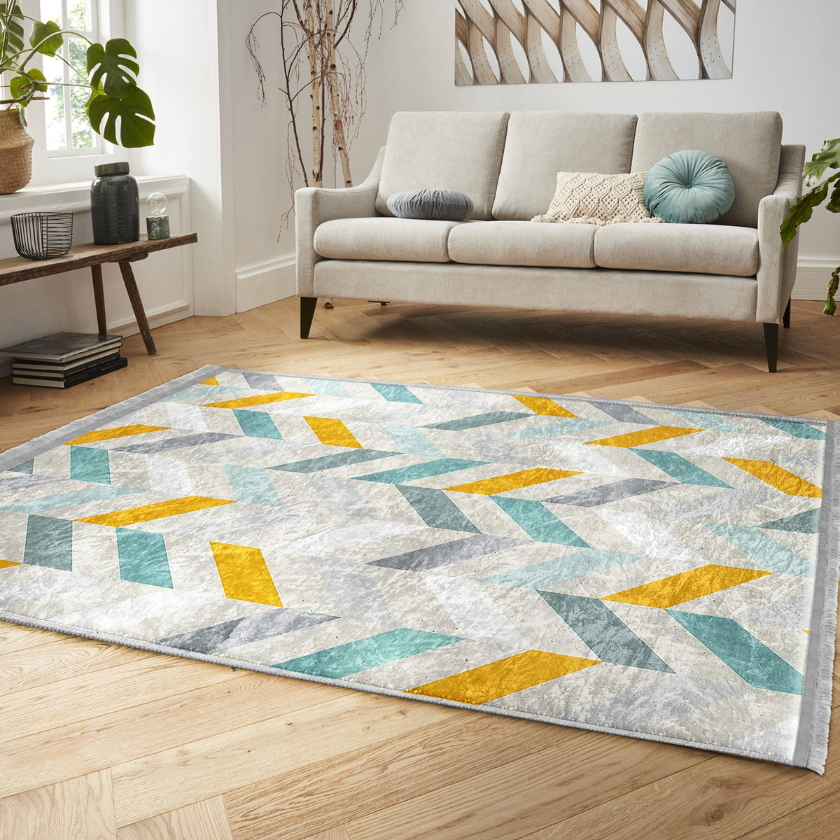 The Modern Serenity Washable Area Rug