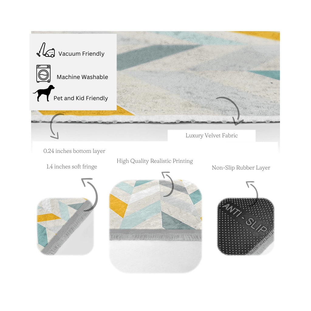 The Modern Serenity Washable Area Rug