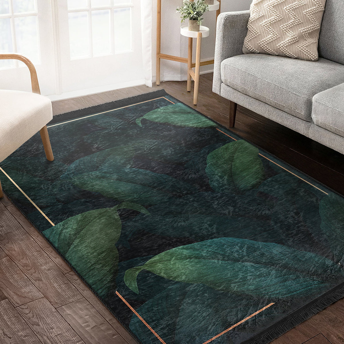 The Royal Blossom Floral Washable Area Rug