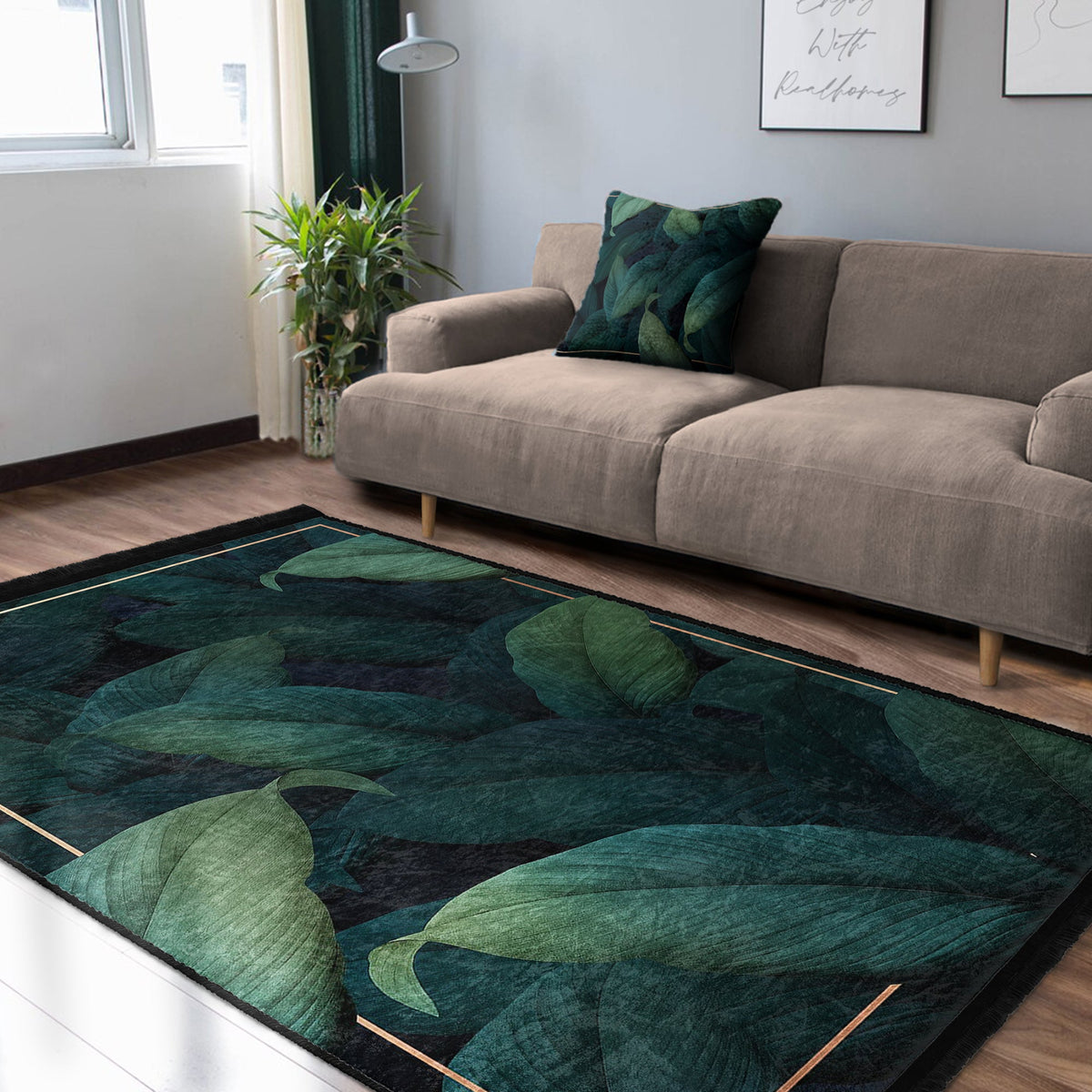 The Royal Blossom Floral Washable Area Rug