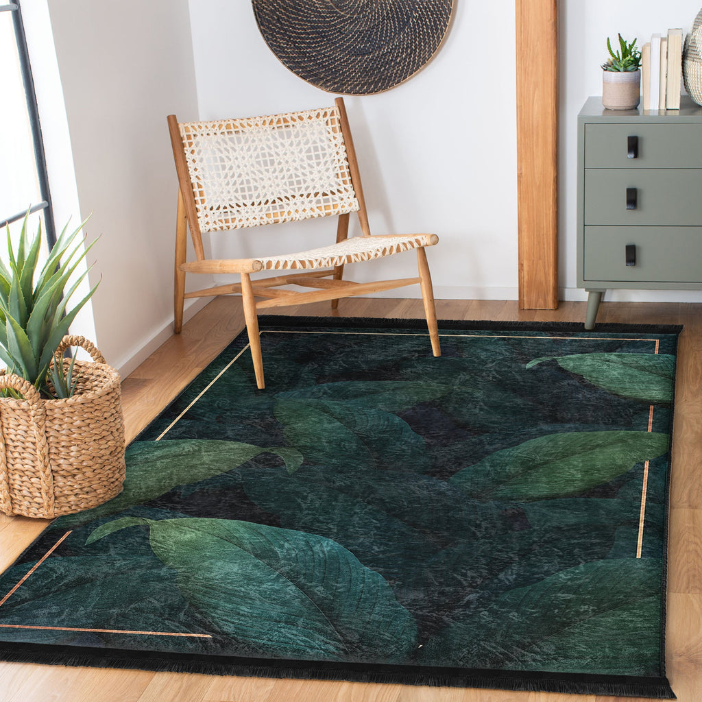The Royal Blossom Floral Washable Area Rug