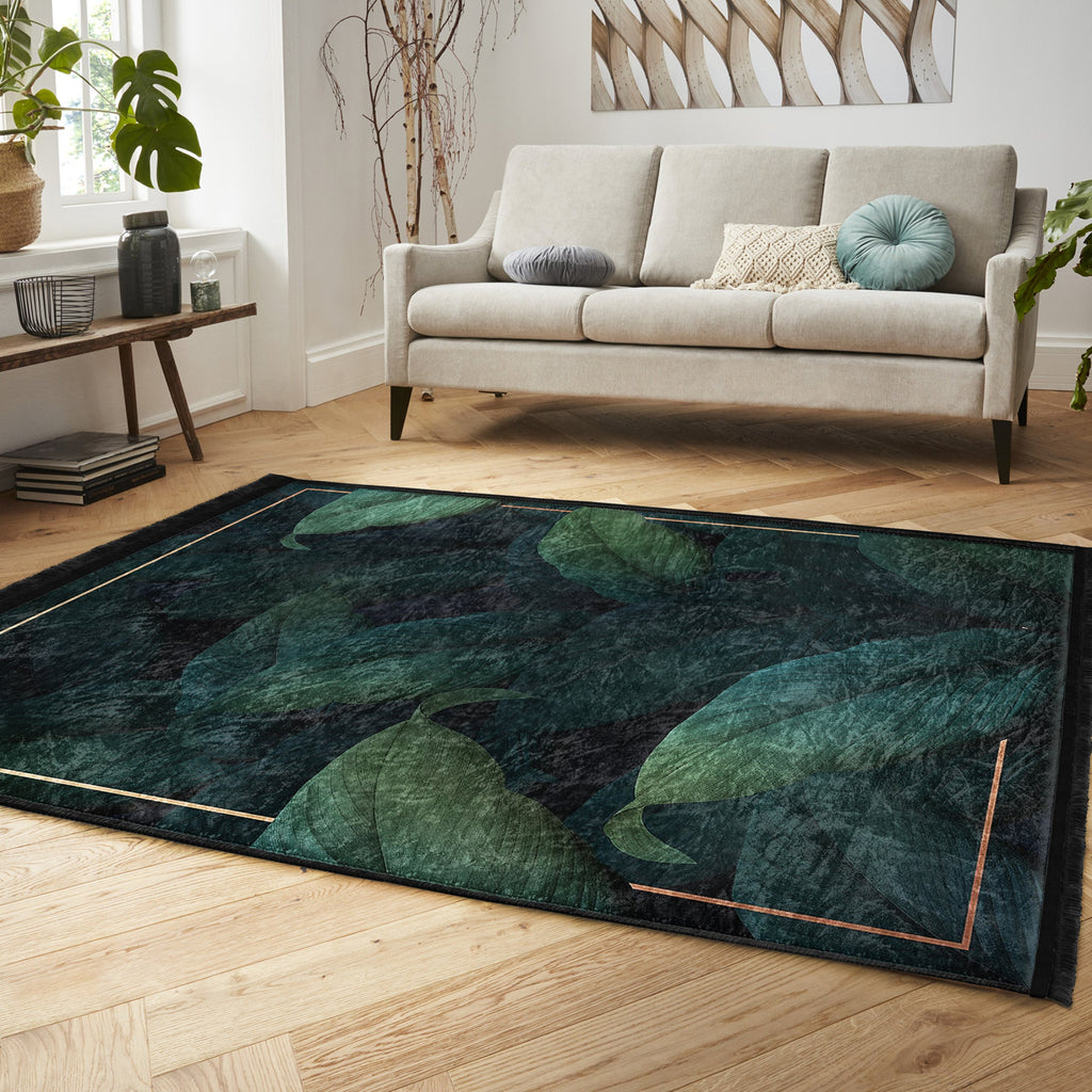 The Royal Blossom Floral Washable Area Rug