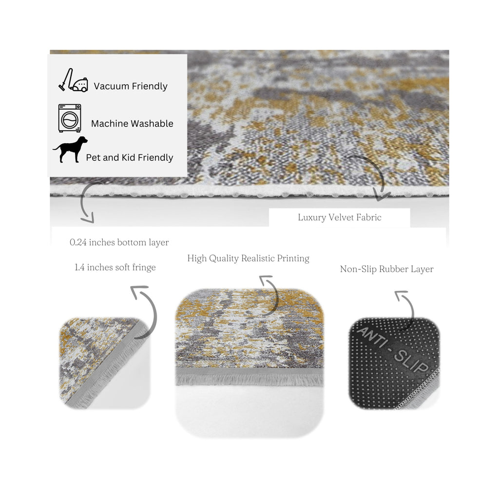 The Antique Heirloom Washable Area Rug
