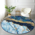 The Blue Marble Luxury Washable Round Rug