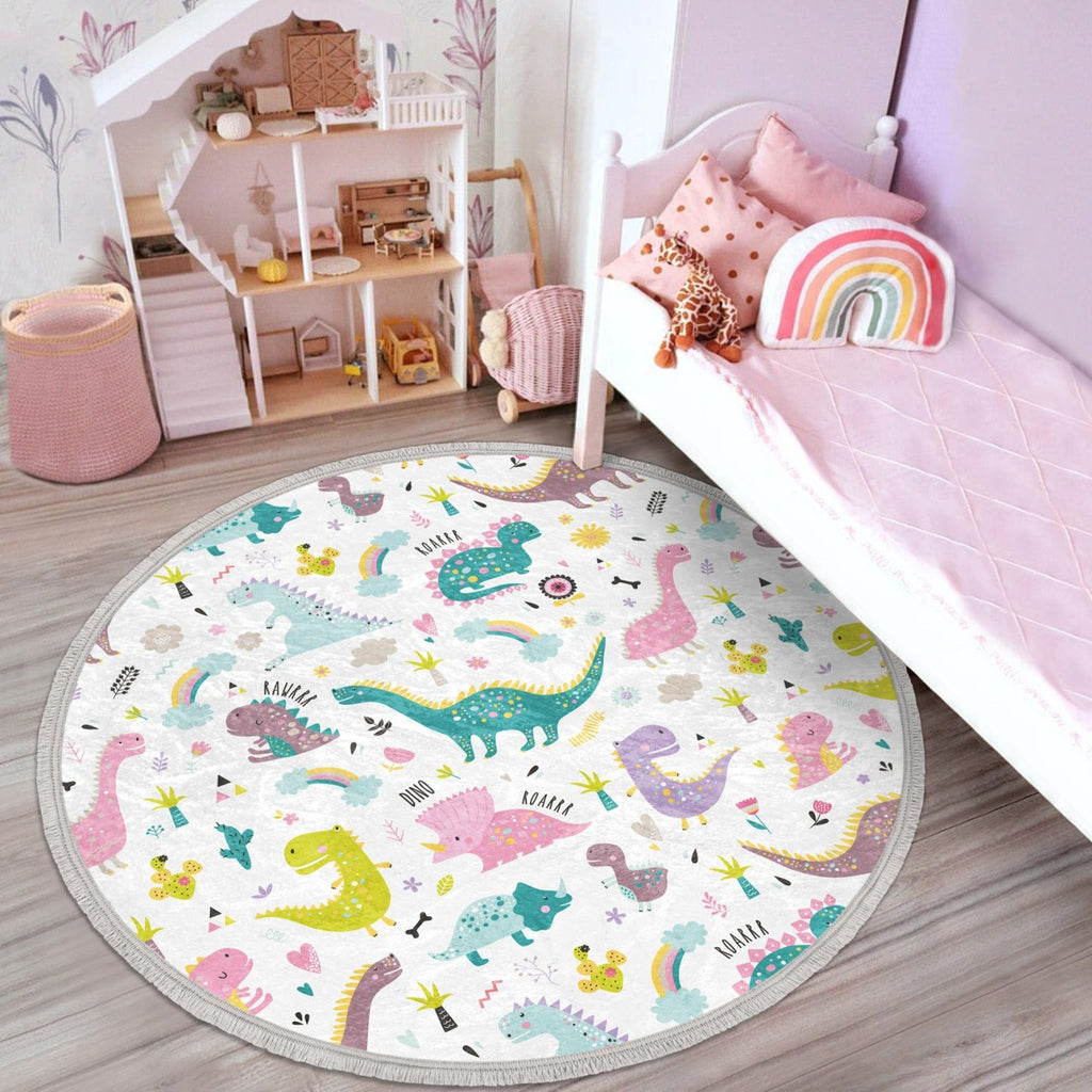 The Jurassic Dino Adventure Nursery Round Rug