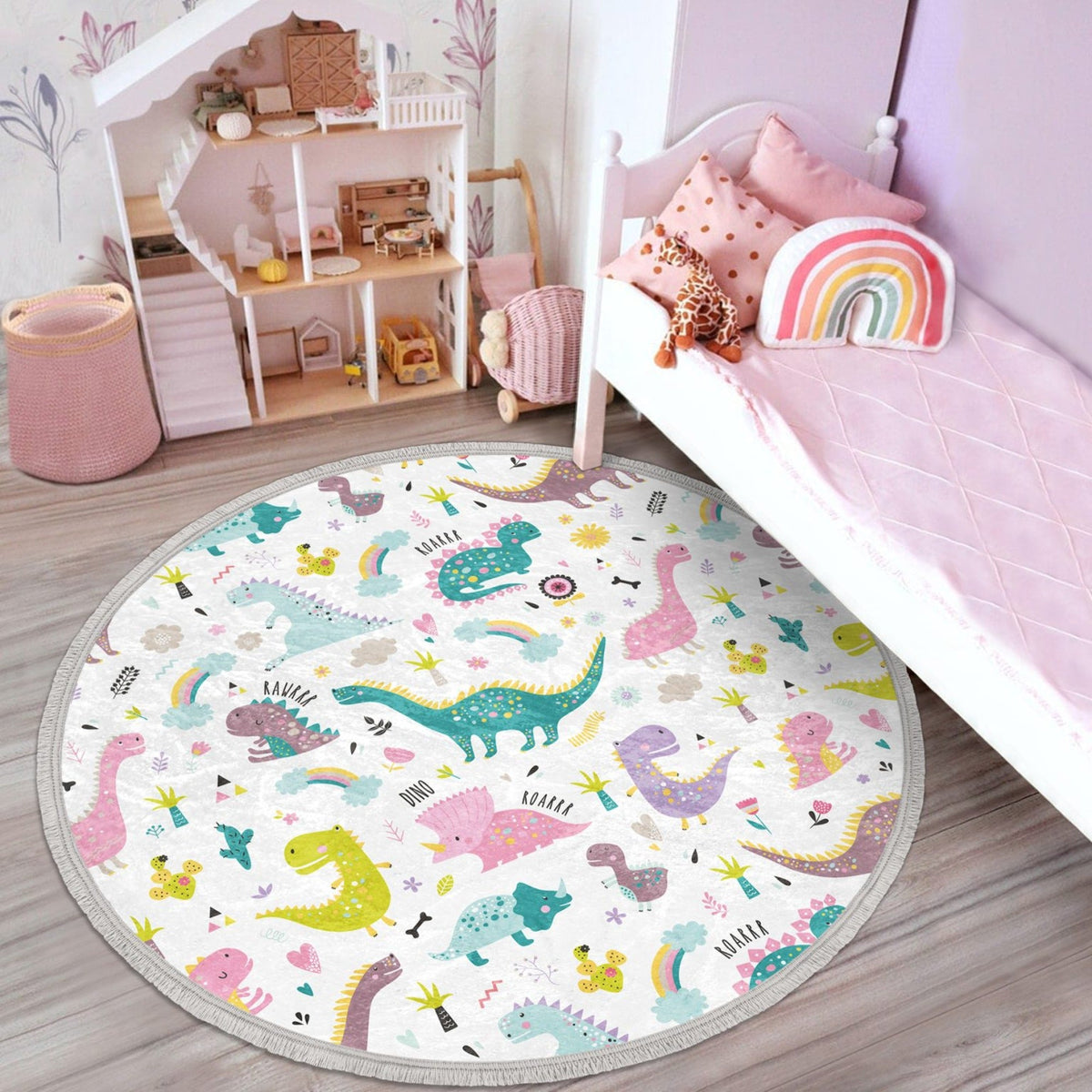 The Jurassic Dino Adventure Nursery Round Rug