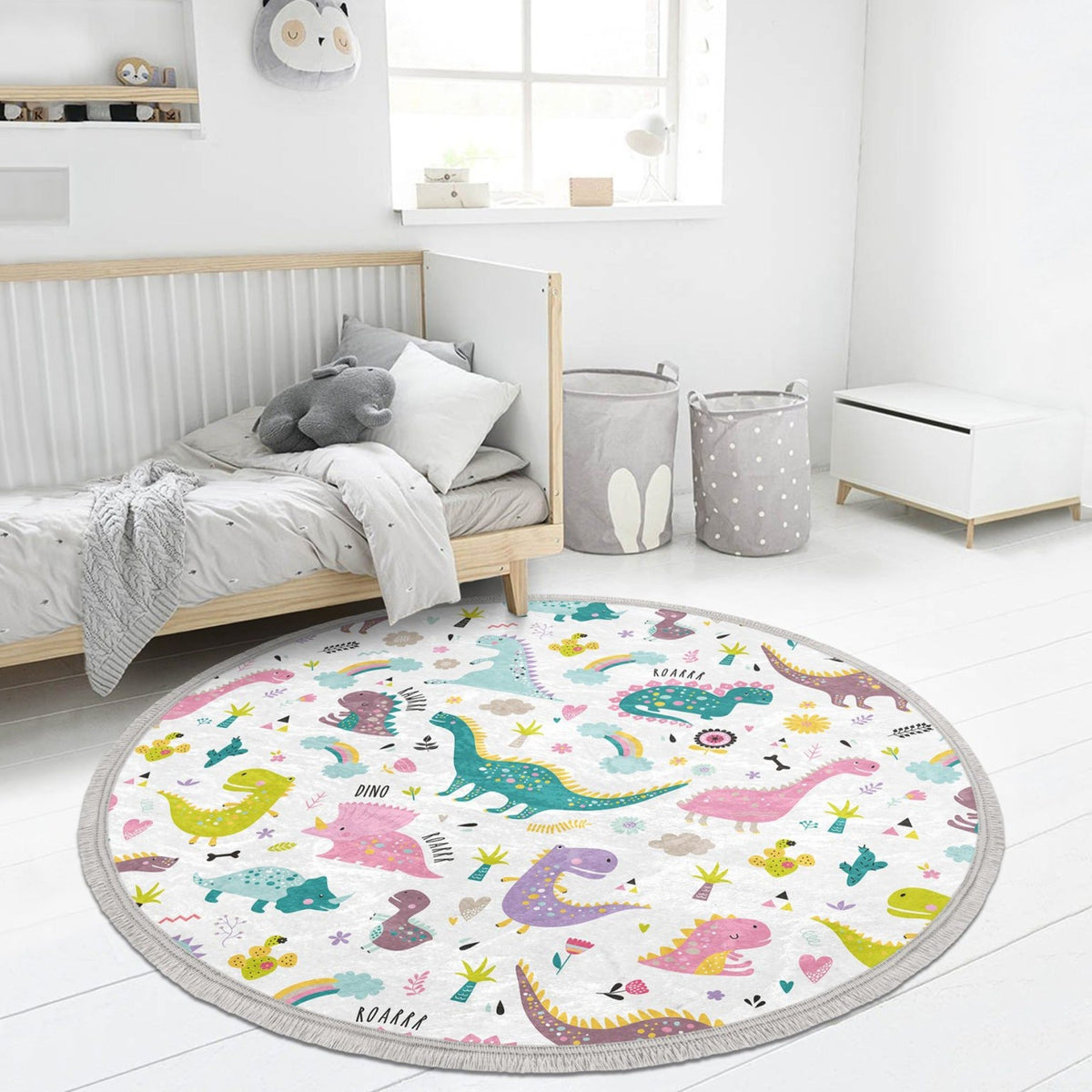The Jurassic Dino Adventure Nursery Round Rug