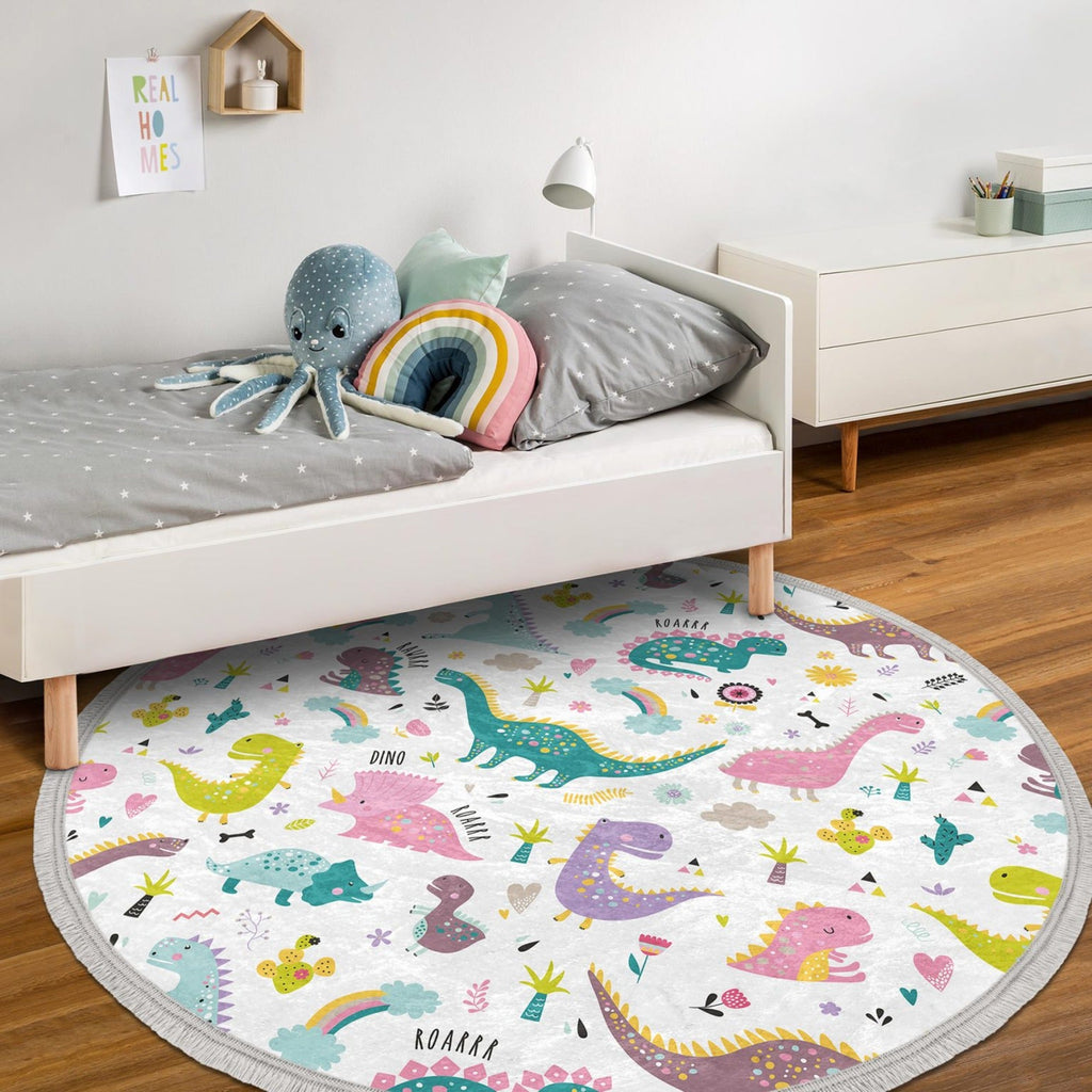 The Jurassic Dino Adventure Nursery Round Rug