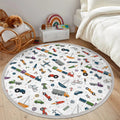 The Transportation Express Kids Nursery Round Rug