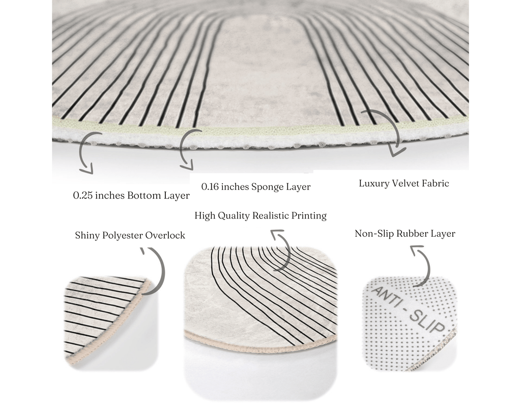 The Arc Minimalist Circle Area Rug
