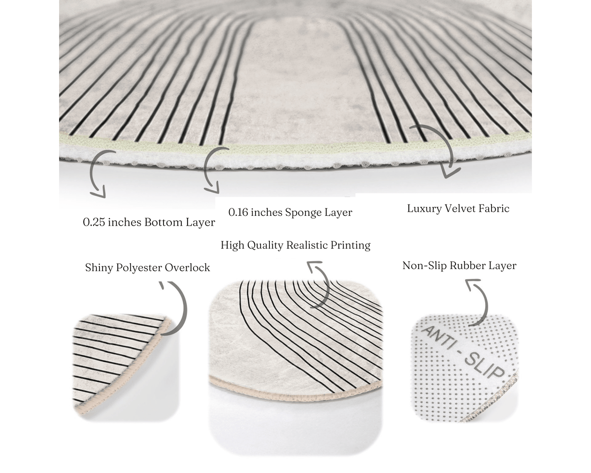 The Arc Minimalist Circle Area Rug