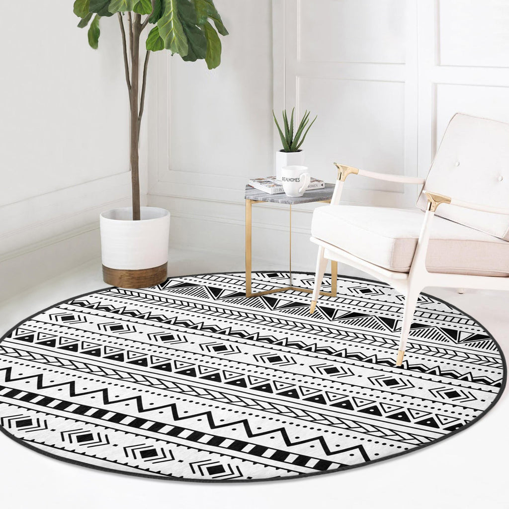 The Native Artisan Tribal Round Rug
