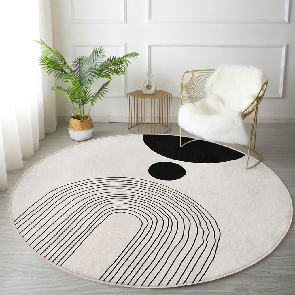 The Arc Minimalist Circle Area Rug