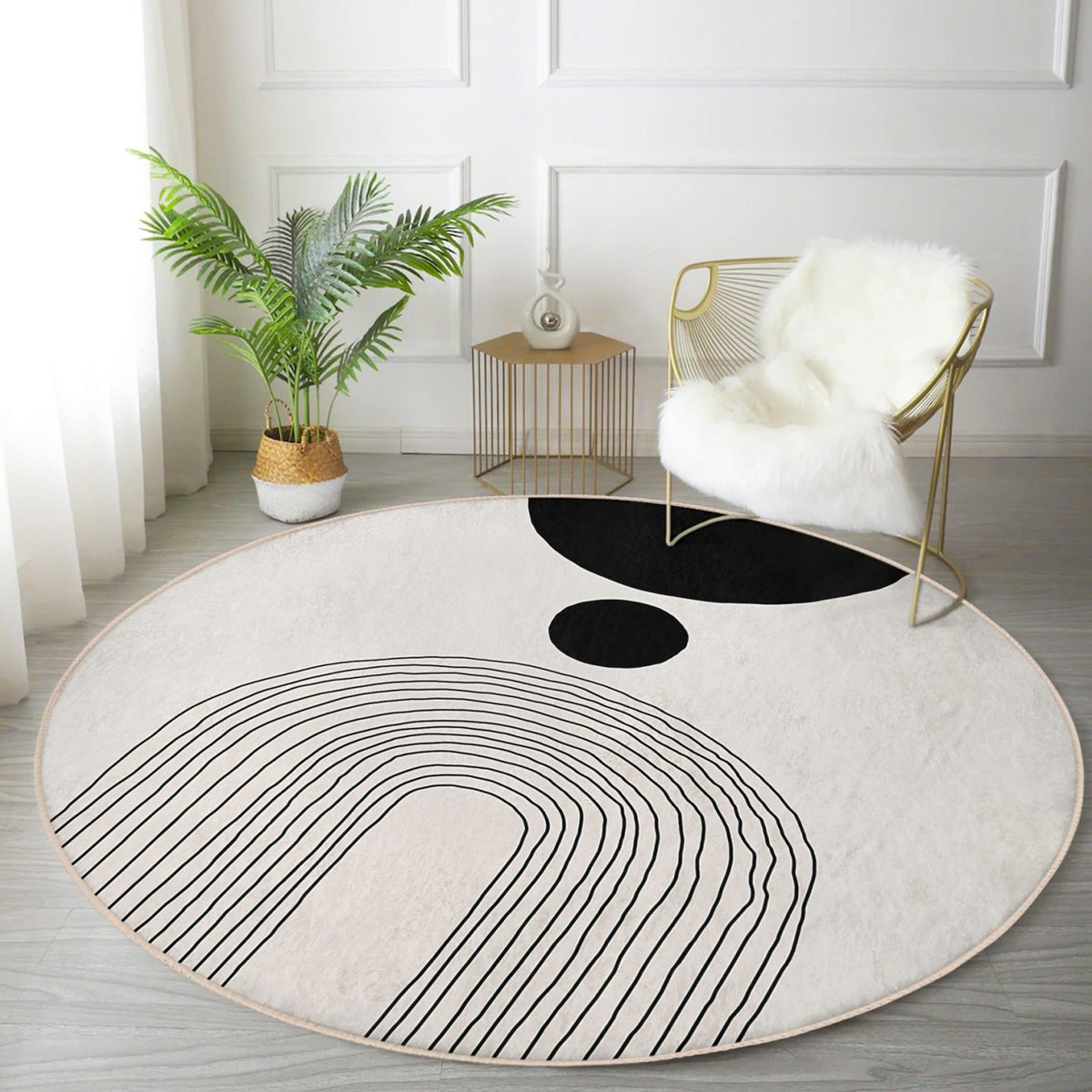 The Arc Minimalist Circle Area Rug
