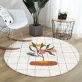 The Nordic Contour Abstract Round Rug