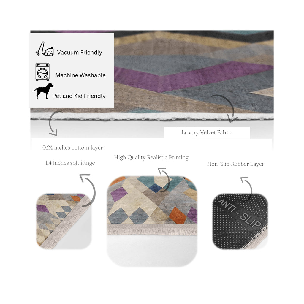 The Bohemian Botanical Washable Area Rug