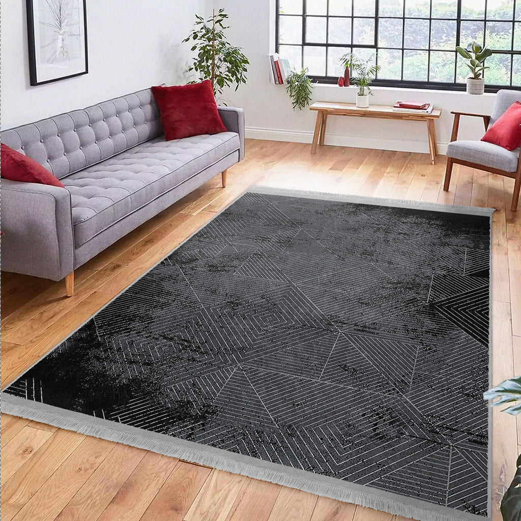 The Geometric Lattice Washable Area Rug