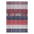 The Ceyhan Red Navy Banded Tribal Washable Rug
