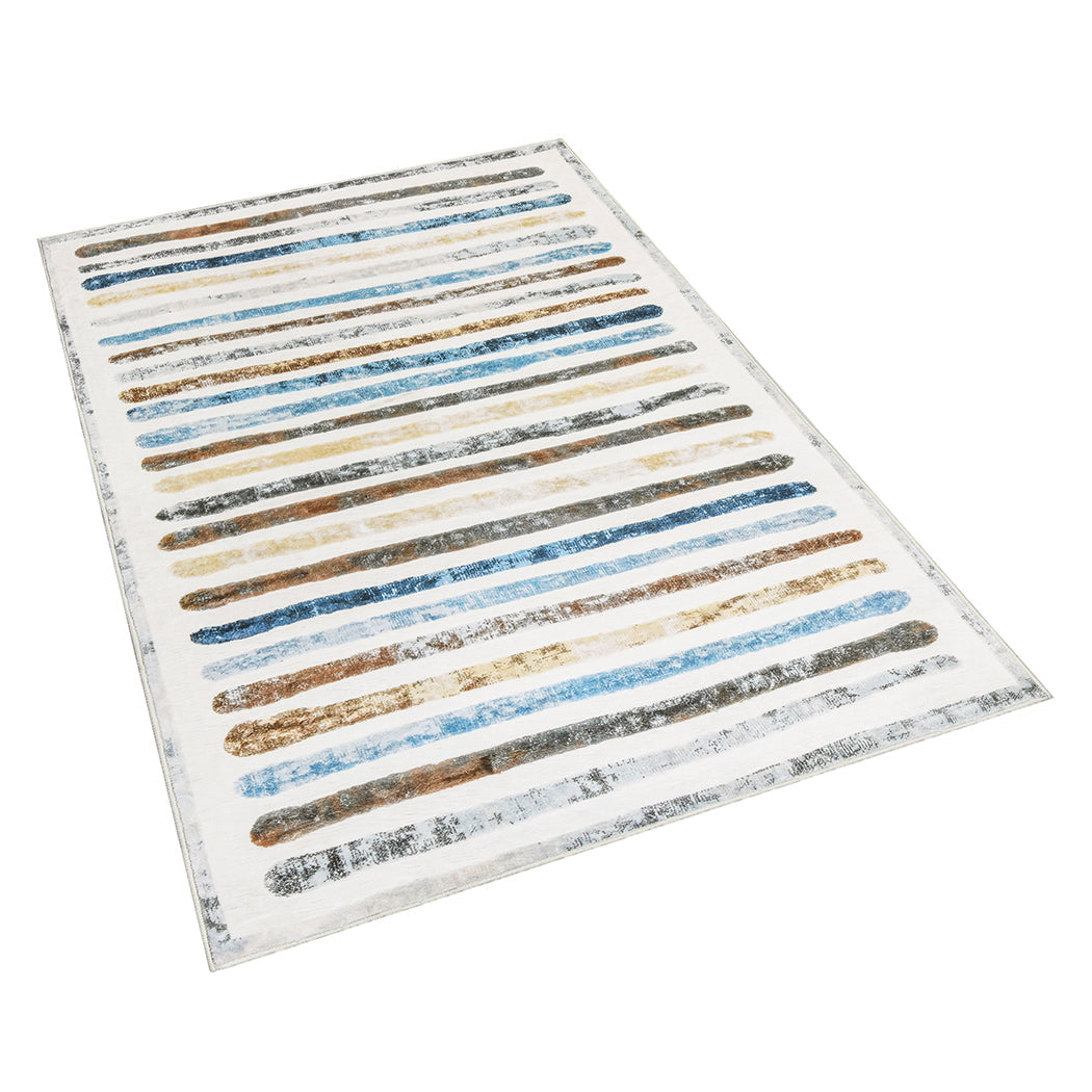 The Marlow Architectural Stripe Washable Rug