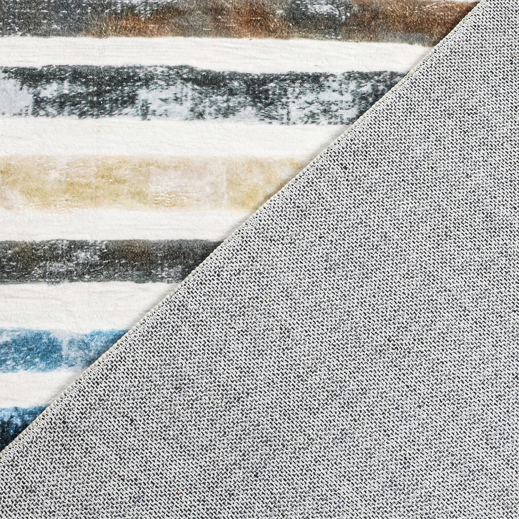 The Marlow Architectural Stripe Washable Rug