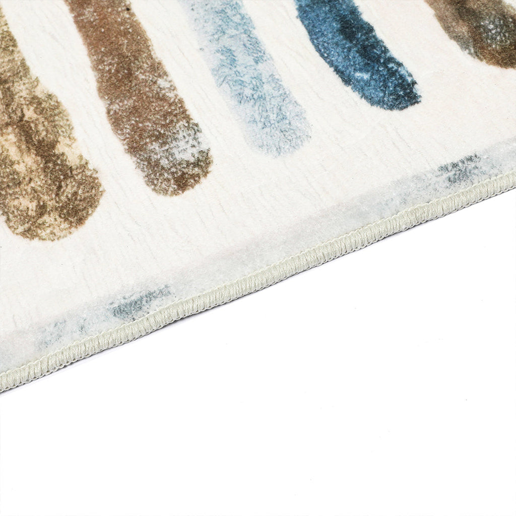 The Marlow Architectural Stripe Washable Rug