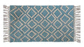 The Accent Rugs Sky Blue Diamond Pattern