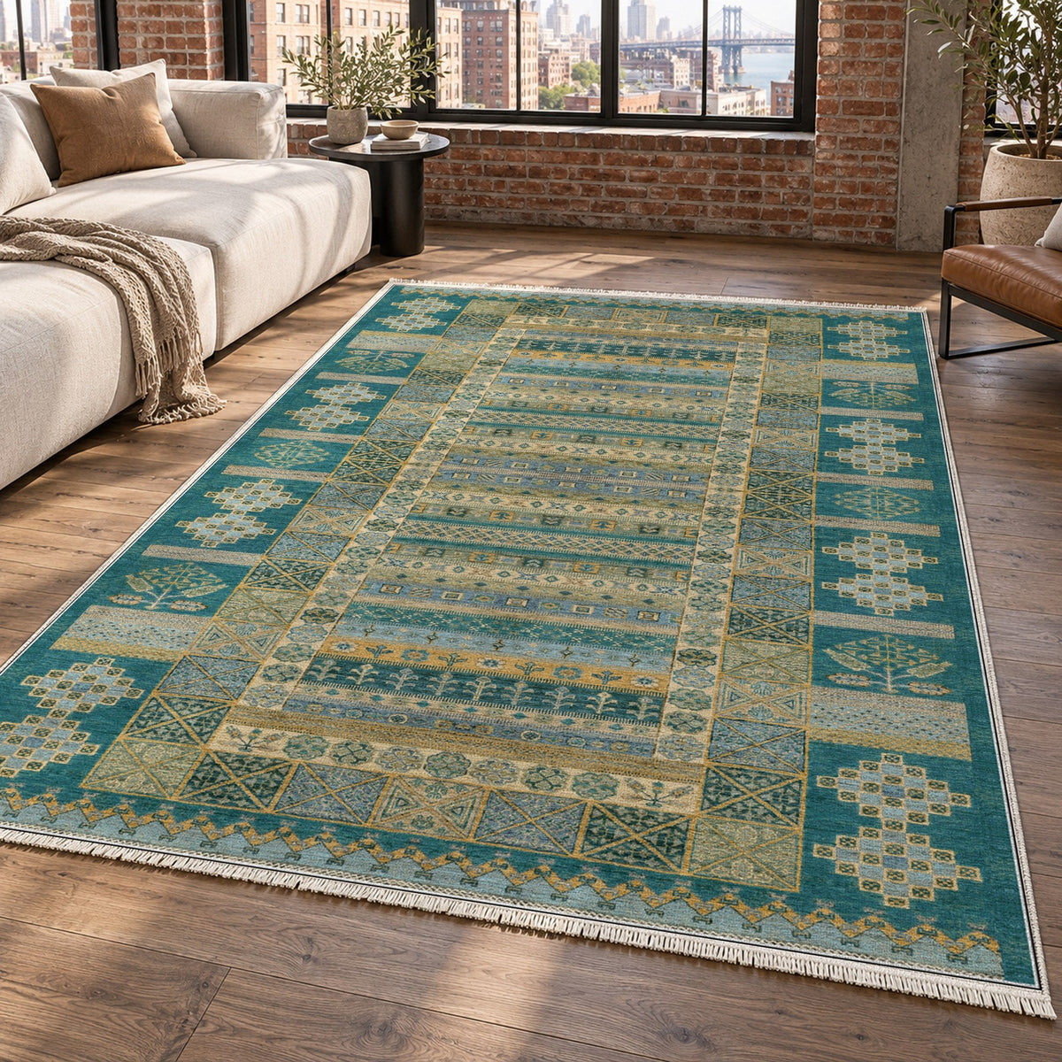 The Tribal Stripe Washable Rug
