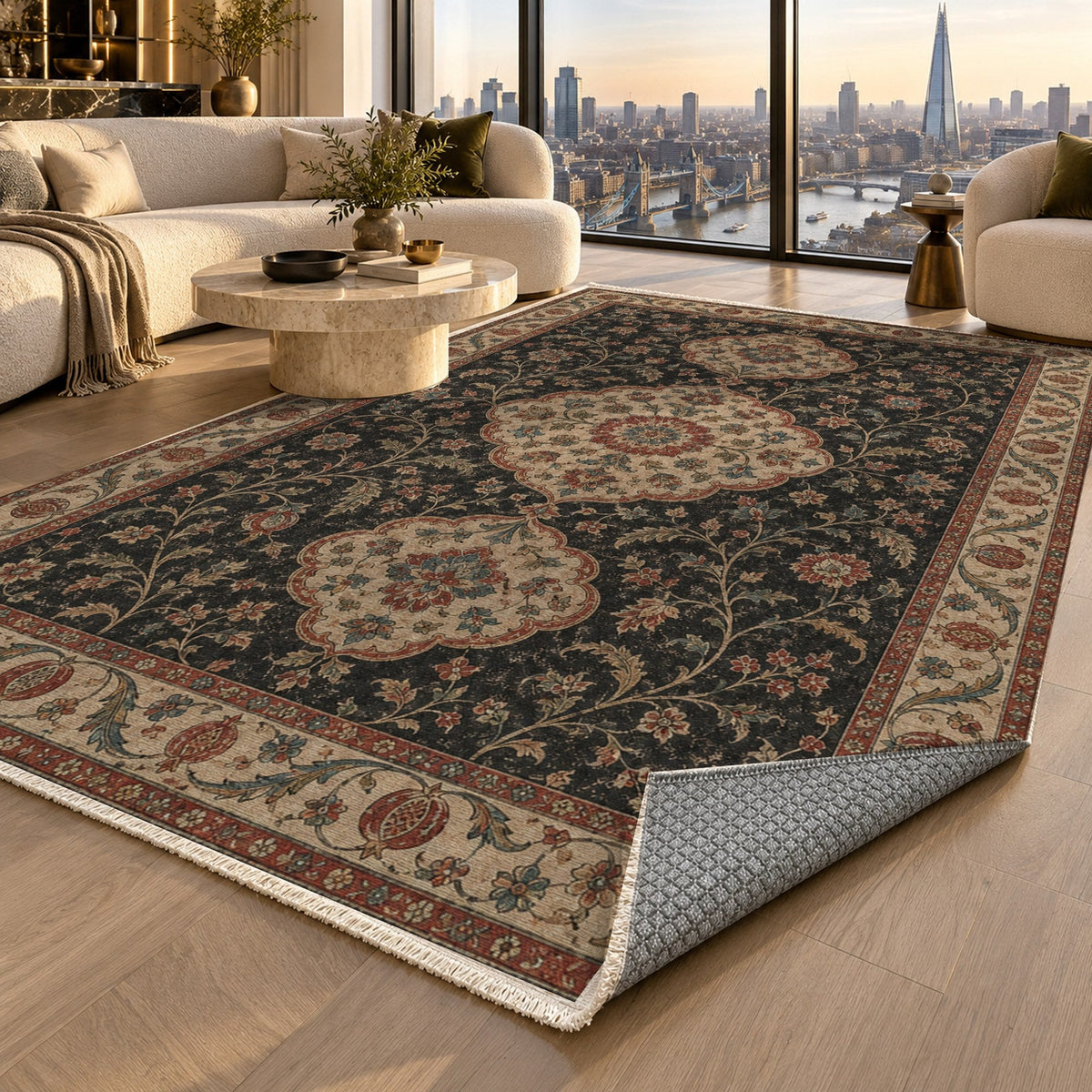 The Vintage Bloom Washable Rug