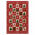 The Yuletide Crimson Washable Rug